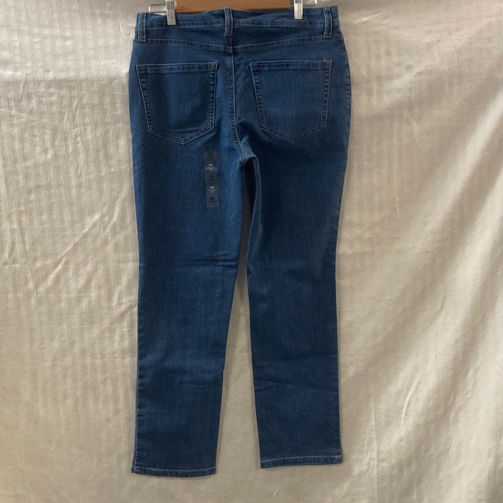 Charter Club Blue Denim Lexington Straight Jeans NWOT Petite / short - Picture 2 of 4